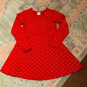 Hanna Andersson Red and gold twirly dress